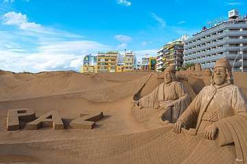 El famoso belén de arena de Las Canteras, icono de la Navidad grancanaria/Antonio Rico.